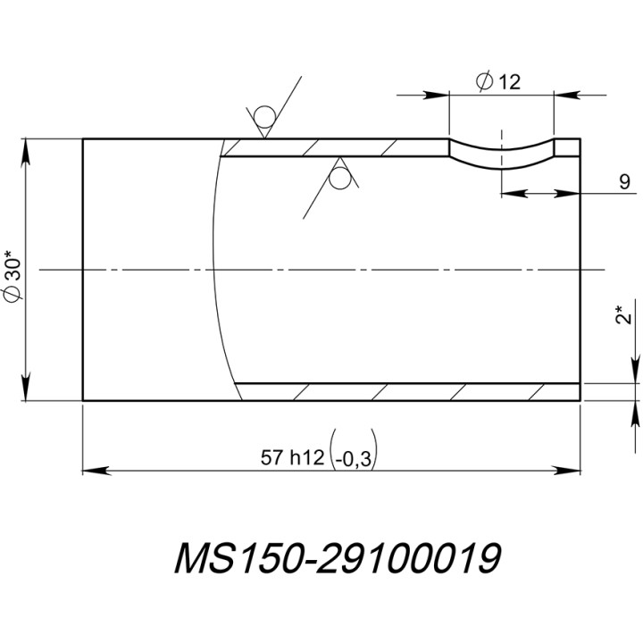 Втулка MS150-29100019, оцинк. снегоход Stels Капитан JU105183