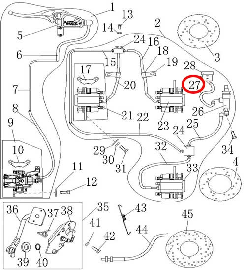 Шланг бачка главного тормозного цилиндра Stels ATV 300B резина 4.3.01.3150 LU019225