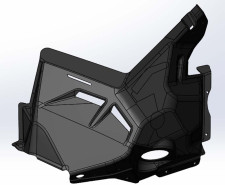 Кожух нижний правый Ataman SA800T-84020173 черный LU093668