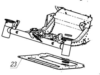 Усилитель нижний рамы снегоход Stels Stavr JU121967 Усилитель нижний рамы снегоход Stels Stavr JU121967