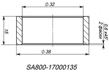 Втулка КПП 32х38х15мм LU085845