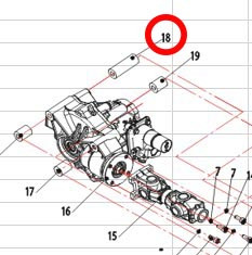 Втулка проставочная редуктора передн.моста 1 Stels 500 Kazuma\GT,сталь C500-2311203 LU018105