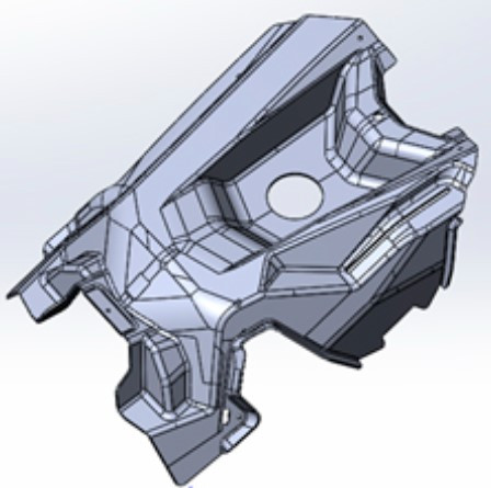 Щиток топливного бака в сборе, черный (см.код - LU091719) снегоход Stels VITYAS JU107107