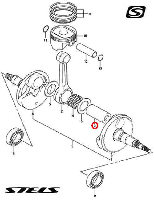 Шейка шатуна Stels Leopard 600 102507-102-0000 LU071424