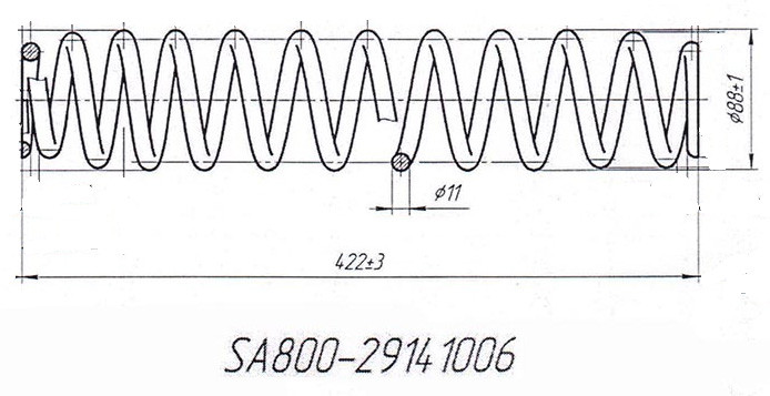 Пружина снегоход Stels Vityaz Ataman LU088486 LU093750 Пружина снегоход Stels Vityaz Ataman LU088486 LU093750