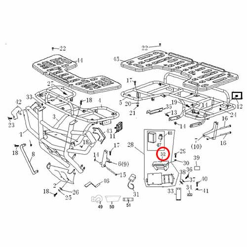 Направляющая троса лебедки Stels ATV 300B сталь 5.3.01.0100 LU019133