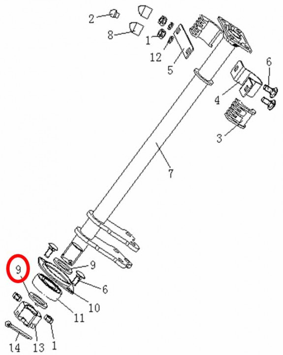 Шайба рулевой колонки 25мм Stels ATV 300B сталь 8.8.01.0250 LU019700