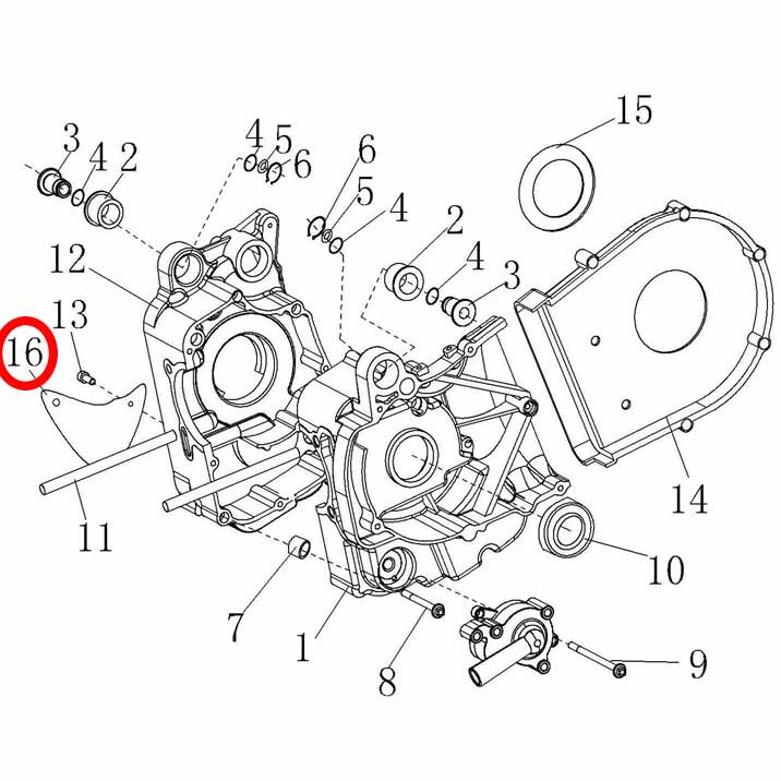 Пластина прижимная, картера двигателя Stels ATV 300B сталь 2.2.01.0030 LU020030