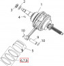 Кольца поршневые Stels ATV 300B комплект 2.1.01.0030 LU035913