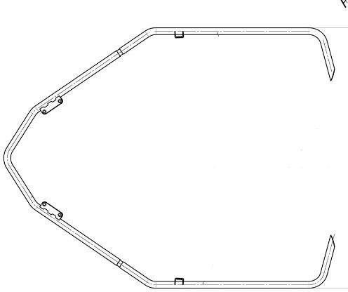 Бампер черный в сборе снегоход Stels Stavr LU098844 Бампер черный в сборе снегоход Stels Stavr LU098844