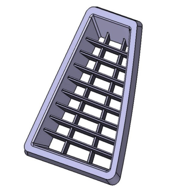 Решетка вентиляционная задняя верхняя правая снегоход Stels Viking LU072798