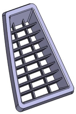 Решетка вентиляционная задняя верхняя левая снегоход Stels Viking LU072797