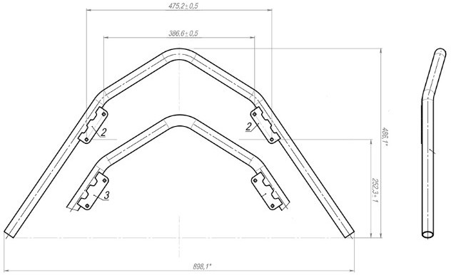 Труба бампера передняя LU098845