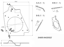 Щиток подвески правый, черный снегоход Stels VITYAS LU091967