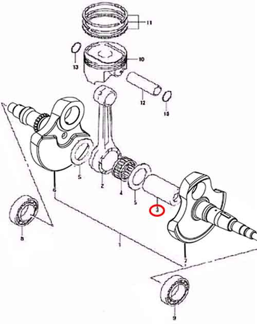 Шейка шатуна Stels Leopard 650 102507-107-0000 LU087480