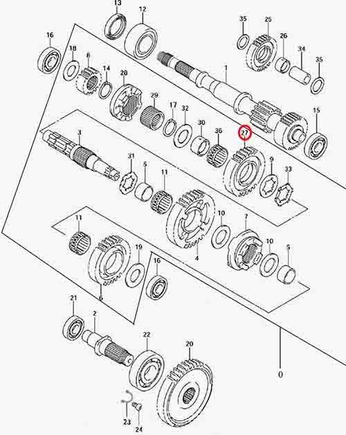 Шестерня ведомая реверсивной передачи Stels Leopard 600\650 172216-102-0000 LU071453