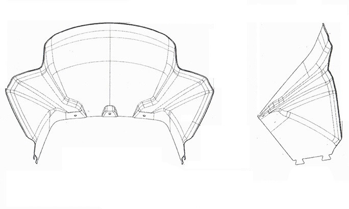Стекло ветровое снегоход Stels Viking LU087957 KS000138