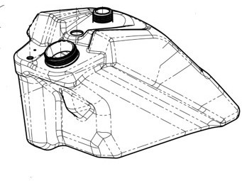 Бак топливный снегоход Stels Stavr 600см3 JU116180 Бак топливный снегоход Stels Stavr 600см3 JU116180