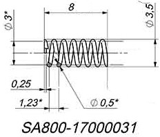 Пружина ?3.5х8мм LU085868 Пружина ?3.5х8мм LU085868