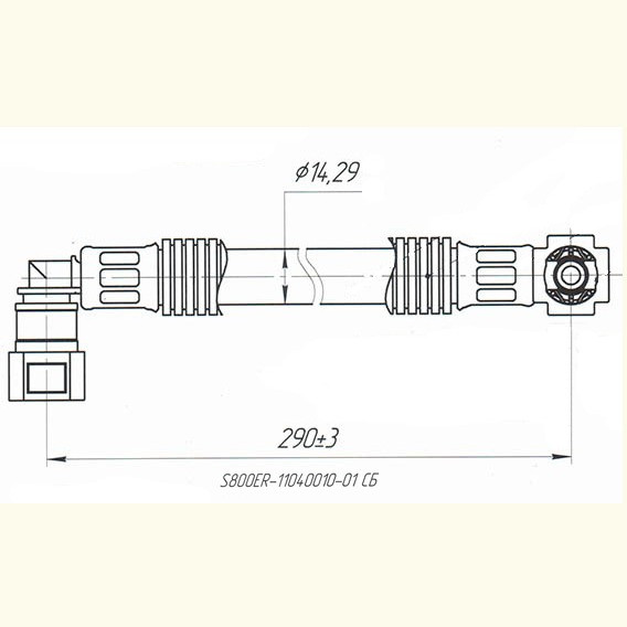 Трубка подачи топлива от ЗБН к ФТОТ S800ER-11040010-01 LU086331
