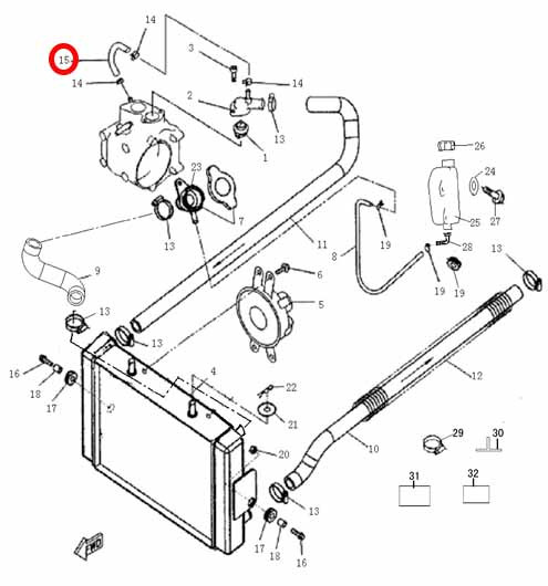 Шланг системы охлаждения термостата Stels ATV 300B резина 2.8.01.0010 LU019827 Шланг системы охлаждения термостата Stels ATV 300B резина 2.8.01.0010 LU019827
