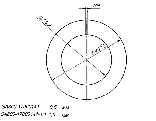 Кольцо 40?25.2?0.5мм LU085840
