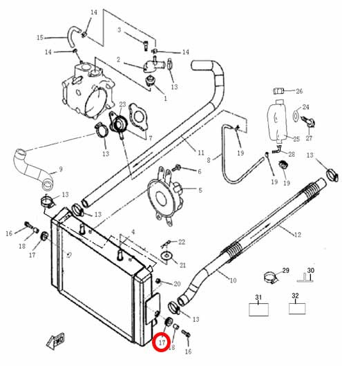 Прокладка демпфирующая крепления радиатора Stels ATV 300B резина 2.6.01.0110 LU019836