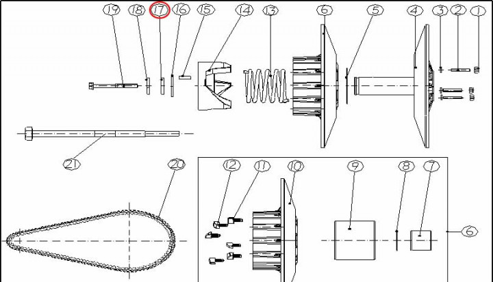 Шайба ведомого шкива Снегоход Stels 21003-T09-0000