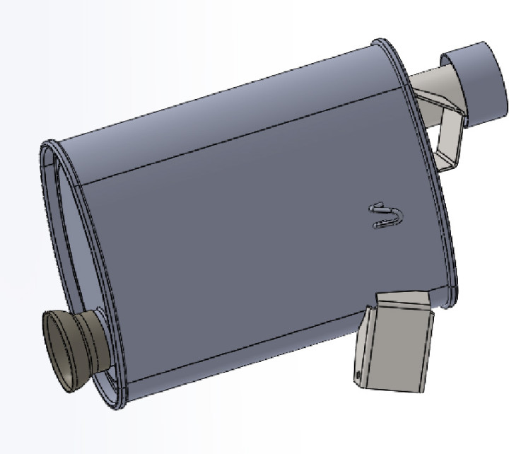 Глушитель шума выпуска снегоход Stels Stavr 600см3 LU100522