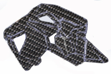 Кожух корпуса левый, карбон (с 2020 г. заменено на LU093726 (красный)) снегоход Stels VITYAS LU092738