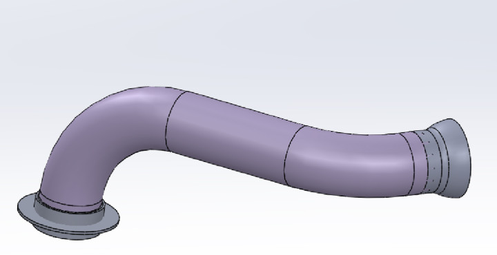Патрубок глушителя снегоход Stels Stavr 600см3 LU100521 Патрубок глушителя снегоход Stels Stavr 600см3 LU100521