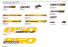 Комплект декоративных наклеек GUEPARD 850TE YELLOW LU102823   