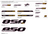 Комплект декоративных наклеек GUEPARD 850TE YELLOW LU102823   