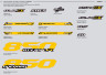 Комплект декоративных наклеек GUEPARD 850TE YELLOW LU102823   