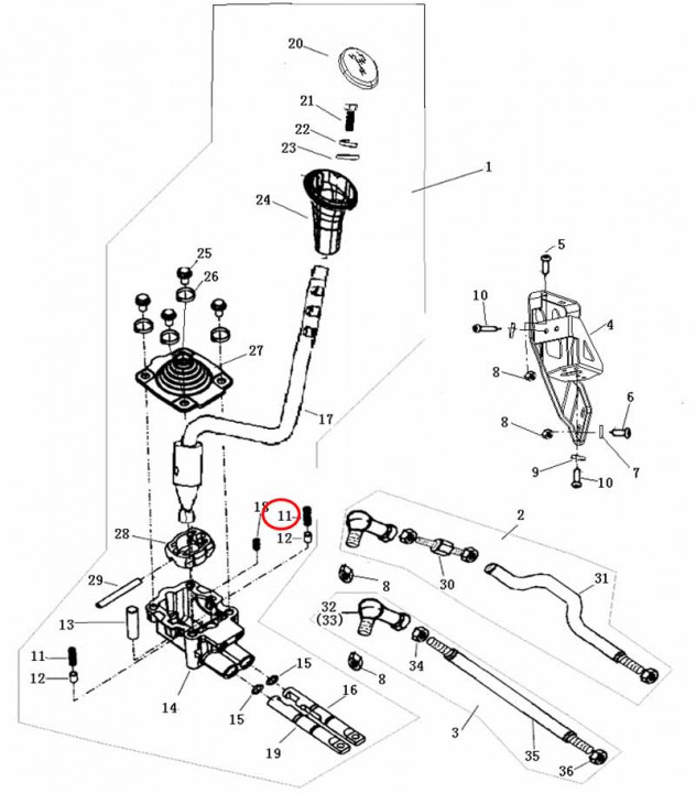 Пружина рычага переключения передач (сжатия) Stels ATV 300B большая 4.6.01.1080 LU019330