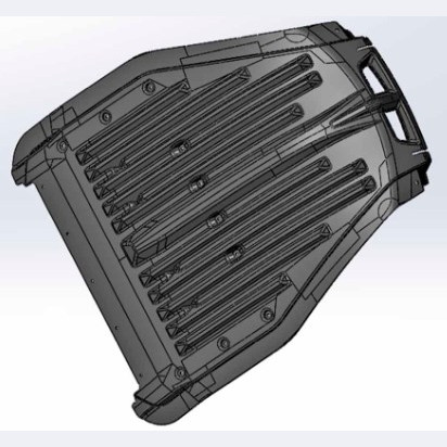 Кожух нижний центральный снегоход Stels Stavr RY000150