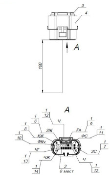 Разъем контроллера Ataman 600см3 в сборе SR600-37240150 JU135920