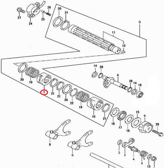 Барабан переключения реверсивной передачи Stels Leopard 650 173106-102-0000 LU071388