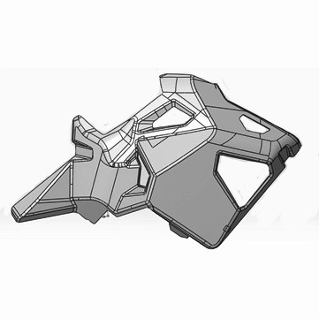 Кожух корпуса правый, черный (с 2020 г. заменено на LU093729) снегоход Stels VITYAS JU106599