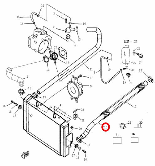 Шланг системы охлаждения радиатора выходной Stels ATV 300B 2.6.01.0080 LU019825 Шланг системы охлаждения радиатора выходной Stels ATV 300B 2.6.01.0080 LU019825