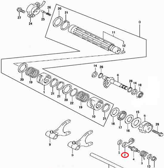 Стопор механизма переключения передач Stels Leopard 600\650 сталь 173102-102-0000 LU071461