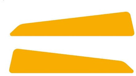 Комплект светоотражающих наклеек 16х81 GUEPARD 650;800;850;010 (ST;LT;TE;PE;EX;FF) желтая LU103401