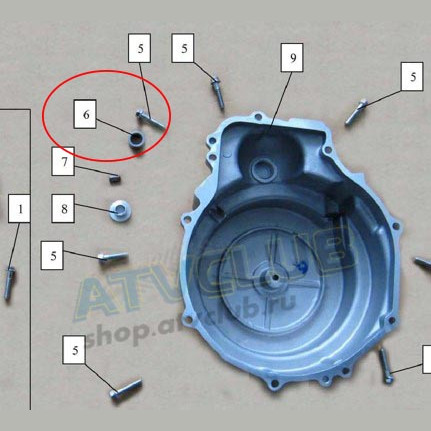 Втулка ручного стартера 12х17х10мм Stels 500 Kazuma\GT, сталь 192MR-1000102 LU018356