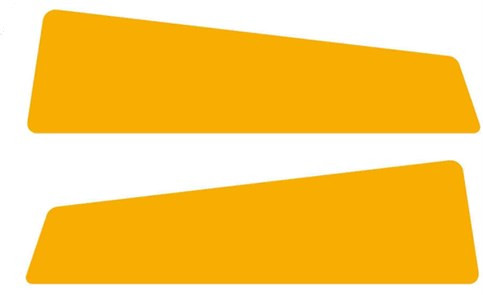 Комплект светоотражающих наклеек 39х140 GUEPARD 650;800;850;010 (ST;LT;TE;PE;EX;FF) желтая LU103399