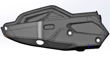 Кожух нижний левый снегоход Stels Stavr RY000151 Кожух нижний левый снегоход Stels Stavr RY000151
