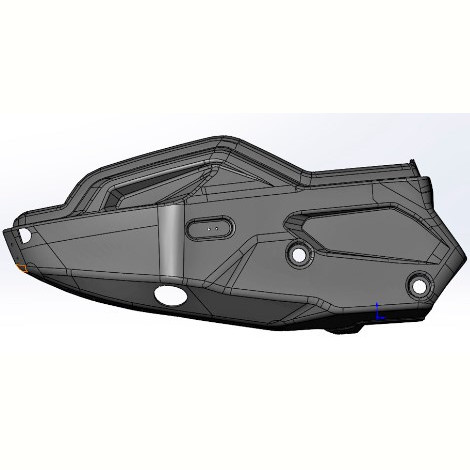Кожух нижний левый снегоход Stels Stavr RY000151