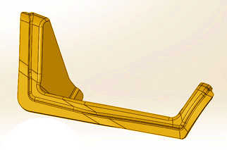 Кожух ручки верхний, желтый снегоход Stels VITYAS LU091771