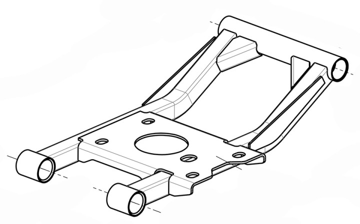 Основание подмоторное снегоход Stels Viking 600см3 2.0 RY000330