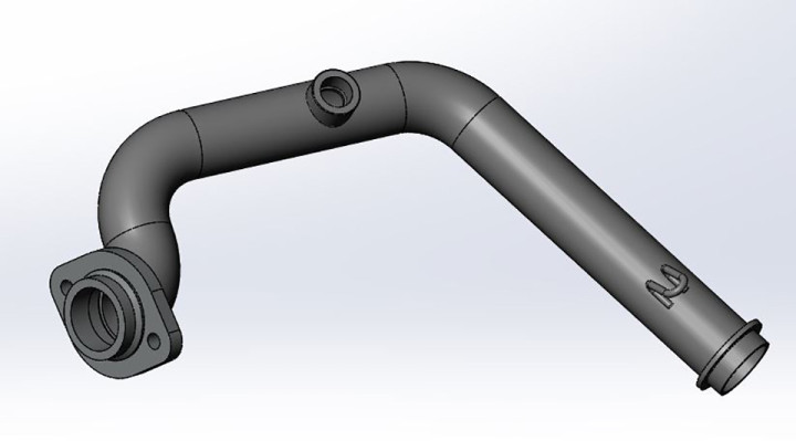 Труба выпускная второго цилиндра Stels Guepard LU093989