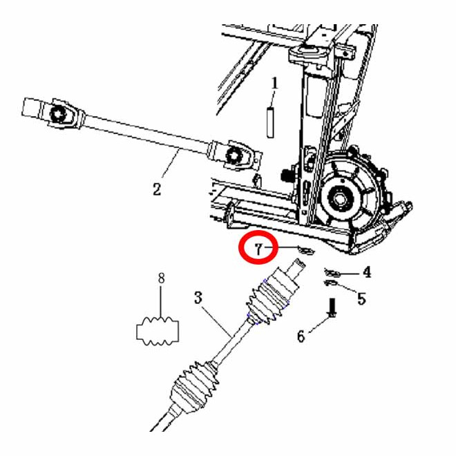 Кольцо стопорное приводного вала Stels ATV 300B сталь 4.1.01.0260 LU019329